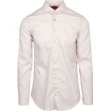 Suitable - Melange Overhemd - Beige - Slim-fit - Katoen - Lange Mouw