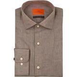 Suitable Overhemd Linnen Taupe