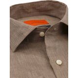 Suitable Overhemd Linnen Taupe