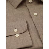 Suitable Overhemd Linnen Taupe