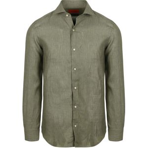 Suitable Overhemd Linnen Groen