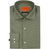 Suitable Overhemd Linnen Groen