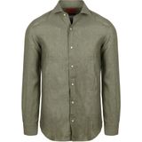 Suitable Overhemd Linnen Groen