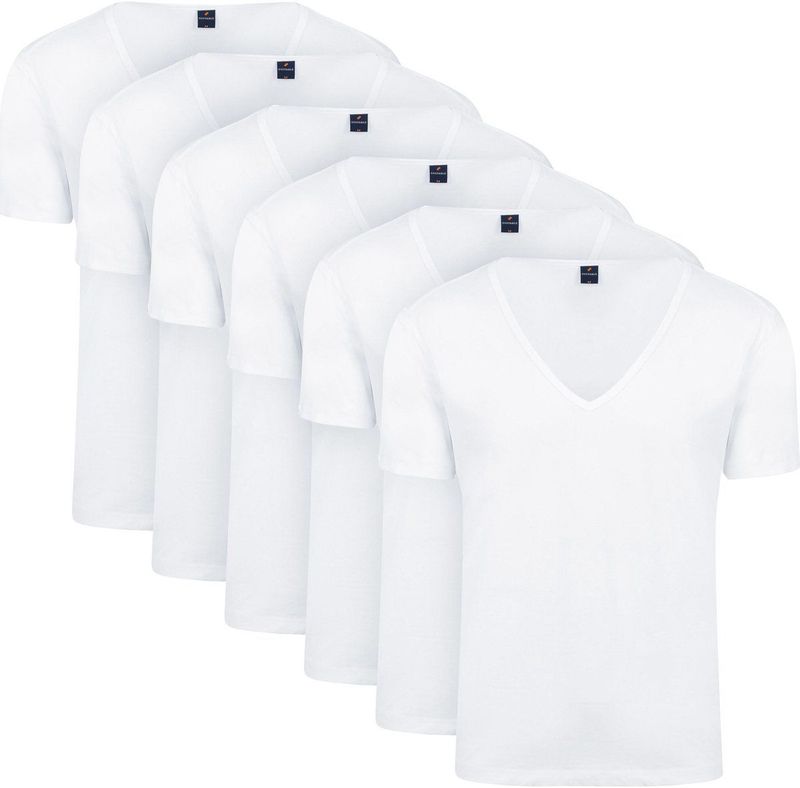 Suitable - Vitaru - T-shirt - Wit - Biologisch Katoen - Set van 6