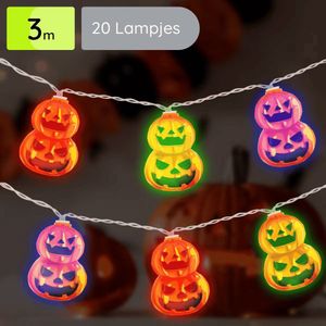 Lights4fun Set van 6 pompoenen wol oranje geel herfstdecoratie Halloween Lights4fun Set van 6 pompoenen wol oranje geel herfstdecoratie Halloween