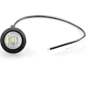 Zijmarkerings Verlichting - Rond - 12-24V - Wit - Geschikt voor Auto, Vrachtwagen, Trailer