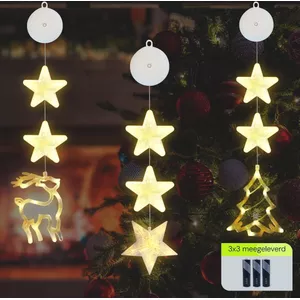 Kerstboompunt met 10 leds, timer/batterij, 18 x 22 cm, in warm wit, stervorm Kerstboompunt met 10 leds, timer/batterij, 18 x 22 cm, in warm wit, stervorm
