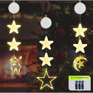 Bowfar Kerstman Parachutelichtsnoer, 8 modi, 70 leds