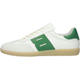 LIME WREN - DG361 - Sneaker - Wit Groen - Leer - Gumrubberen Zool