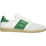 LIME WREN - DG361 - Sneaker - Wit Groen - Leer - Gumrubberen Zool