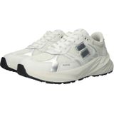 Blackstone - DL275 - Lage Sneaker - White Silver - Suede en Mesh