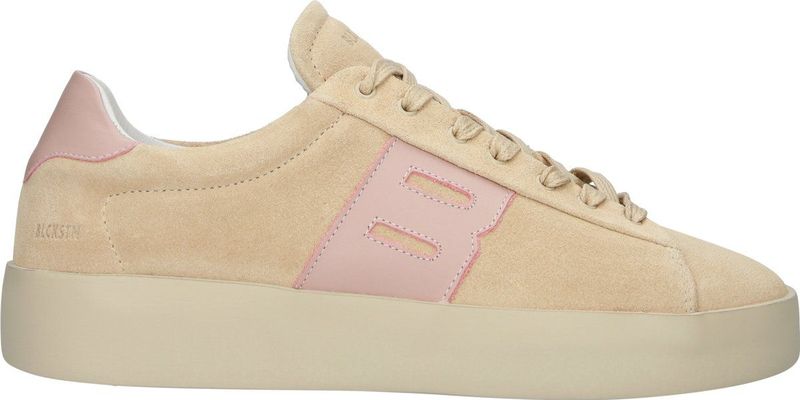 Blackstone - Sneaker - Beige - Suède - Vetersluiting - Laag Model