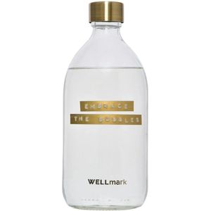Wellmark - Badzeep - Helder Glas - Messing Dop - 500ml