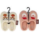 Morethansocks - Kerst Pantoffels - Wit - Dames