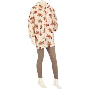 Kerst hoodie dames - Dames - Off White - One Size - kersttrui dames volwassen - kerst trui dames - kerstsweater dames - kerstrui dames