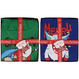 Apollo - Kids - Kerst - Hoodie - Merry - Crazymas - Blauw - Maat 140/146