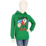 Apollo - Kids - Kerst - Hoodie - Merry - Crazymas - Blauw - Maat 140/146