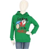 Apollo - Kids - Kerst - Hoodie - Merry - Crazymas - Blauw - Maat 140/146