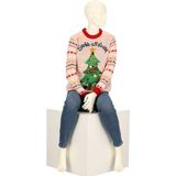 Bellatio Decorations - Foute Luipaarden Kerstsweater - Zwart - Kinderen