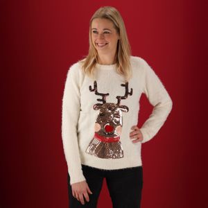 Sweater By Apollo - Gebreide Kersttrui - Zwart - Dames