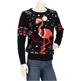Sweater By Apollo - Gebreide Kersttrui - Zwart - Dames