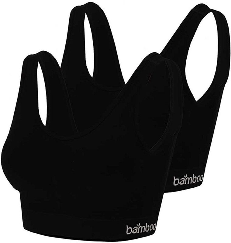 Apollo - Dames Top - Zwart - Skin - Wit - Bamboe 2-Pak