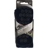 X-Treme - Voetbalsokken - Marine Blauw - 2 x 2-Paar - Gripsokken en Voetloze Sok