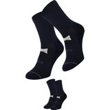 X-Treme - Voetbalsokken - Marine Blauw - 2 x 2-Paar - Gripsokken en Voetloze Sok