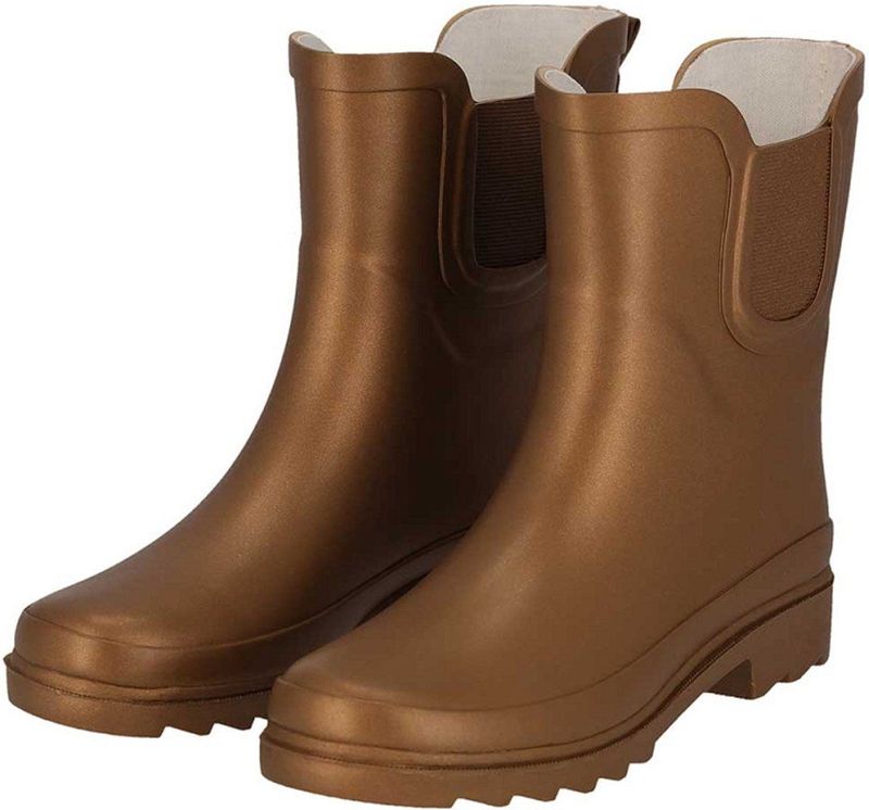 XQ Footwear - Chelsea Regenlaarzen - Roze - Zilver - Wit - Bronze