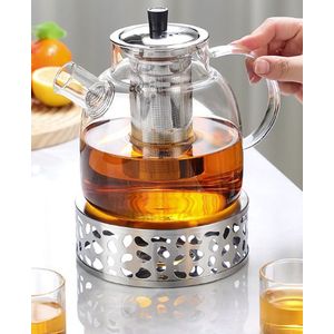 Hittebestendige Glazen Theepot, Een Kopje Thee Heldere Kleine Glazen Theepot Zeef Deksel Hittebestendige Thee Pot Voor Thee