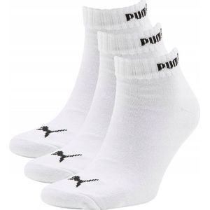 Puma - Korte Sokken - Witte, Zwart, Grijs - Multipack - 3 Paar - Unisex - Sneaker