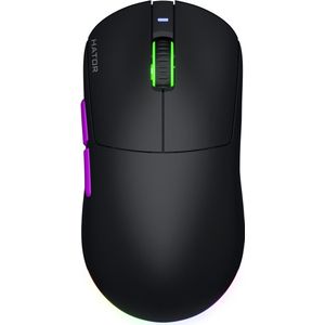 Hator - Quasar 3 Ultra - Draadloze Muis - Zwart - Optische Sensor - 30.000 DPI