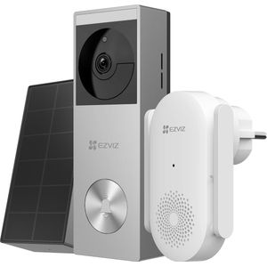EZVIZ HP3 Pro + CH1 – Slimme Beveiligingscamera – 2K HD – Kleur Nachtzicht – Geen Abonnement – 32GB Opslag – Zonnepaneel – IP65