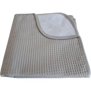 Baby - Wafeldeken - Grijs - 75x100 cm - 100% Katoen