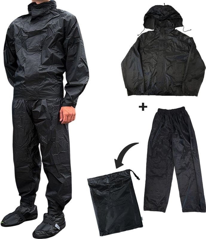 Maxxcovers - Regenpak - Zwart - Inclusief Luxe Draagtas