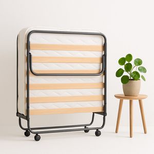 Troonz® Vouwbed Verona 120x200 cm – Opklapbed - Logeerbed met Luxe Ergonomisch Matras van 12 cm - Lattenbodem - Tweepersoonsbed - Twijfelaar