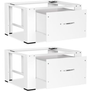 Socle Avec Étagère Pour Machine À Laver Capacité De Charge 150 Kg Acier Laqué 63