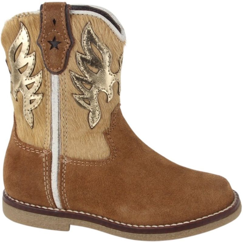 Pinocchio - P1700-254-22CO-AC-0000 - Cowboylaarzen - Beige Combi - Suede Leer met Pony