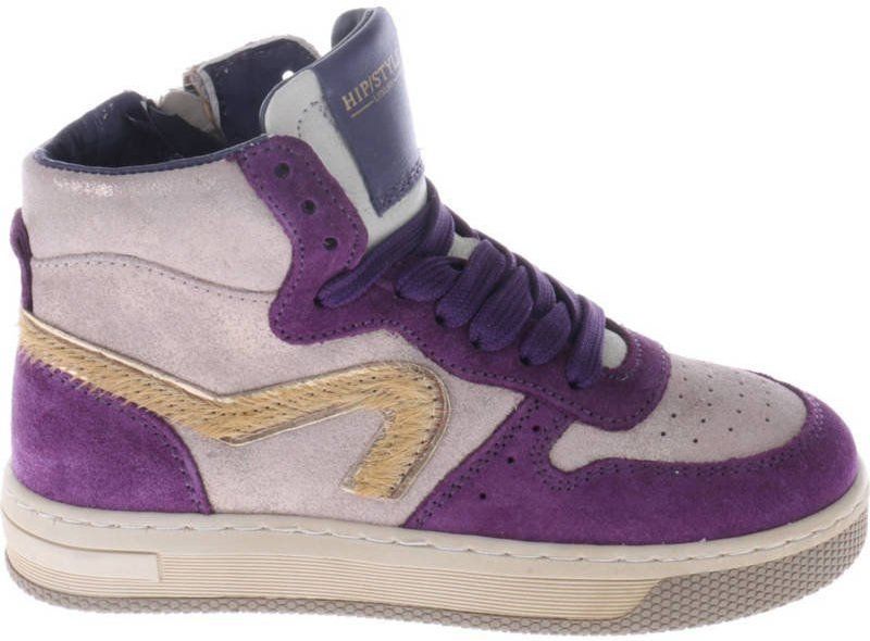 Hip - H1301 - Leren Sneakers - Paars