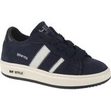 Hip - Sneakers - Donkerblauw - Suède - Platte Zool