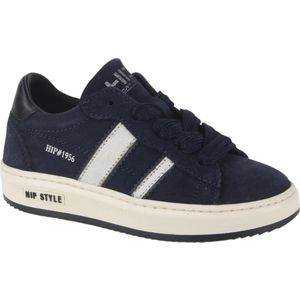 Hip - Sneakers - Donkerblauw - Suède - Platte Zool
