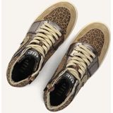 HIP - H1765-254-36CO - High Top Sneaker - Natural Combi - Bruin/Beige Leopard Print