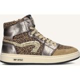 Hip - Leren Sneakers - Bruin/Panter