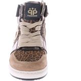 Pinocchio - P1765-254-36CO - High Top Sneaker - Natural Combi - Bruin/Beige Leopard Print