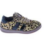 Pinocchio - Sneakers - Beige/Zwart - Leren - Ponyhair en Panterprint