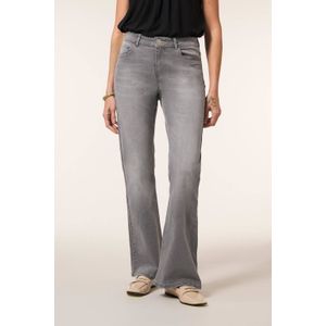 Miss Etam - Flared Jeans - Grijs - Stretchdenim - 5-pocket Ontwerp