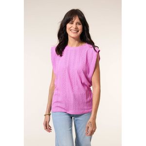 Miss Etam - Top - Roze - Broderie