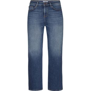 Miss Etam - Plus High Waist Wide Leg Jeans - Medium Blue Denim