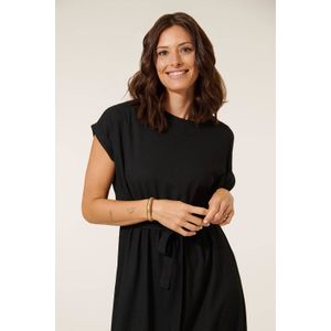 Miss Etam - Zomerjurk - Zwart - Korte Mouwen - Ronde Hals