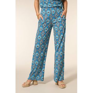 Miss Etam - Wide Leg High Waist Broek - Blauw